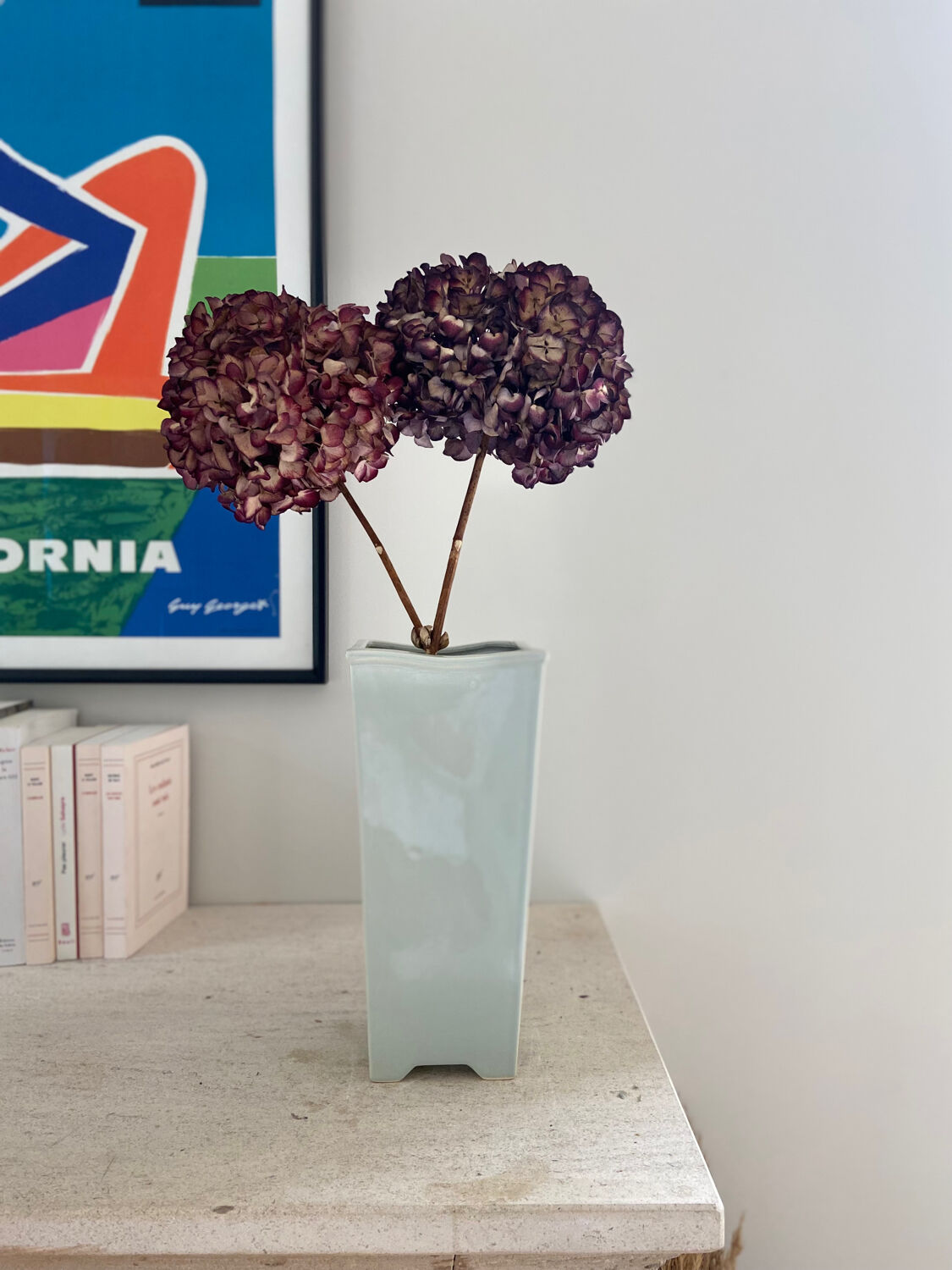Vase en céramique sauge