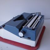 Vintage cyrillic typewriter russian alphabet