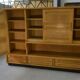 Solid oak wardrobe by Guillerme et Chambron and ceramic by Danikowski 1950s