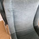 Ensemble 4 chaises design en acier et tissu