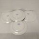Set of 8 Sarguemines Jardinières plates - Blue and White Pansies