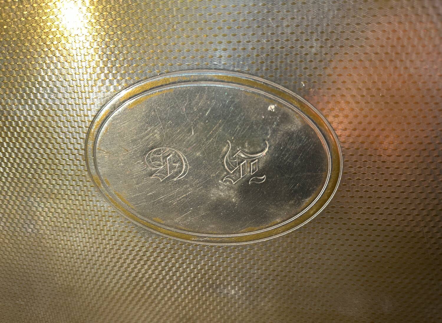 Antique silver serving dish