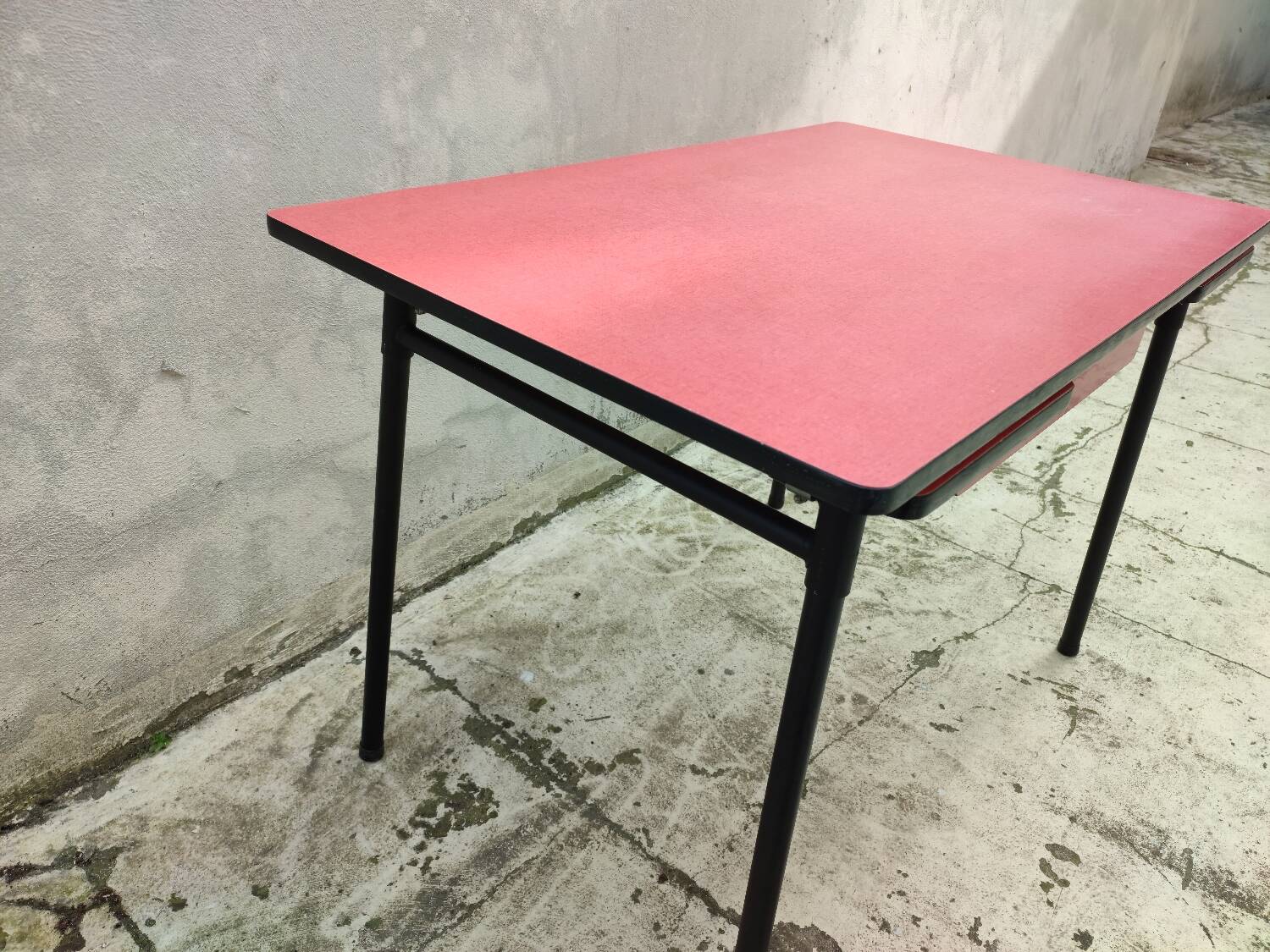 Vintage red formica table