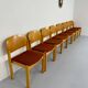 Lot 8 anciennes chaises bois  design scandinave des années 80 vintage