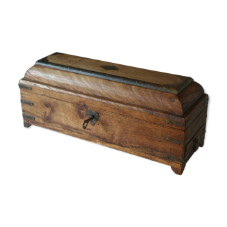 Old bulging walnut box