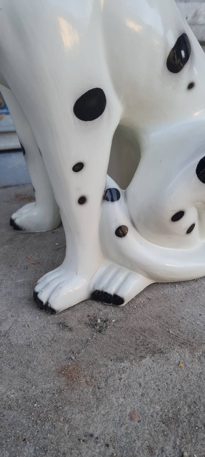 Dalmatian dog in earthenware from the 70s
