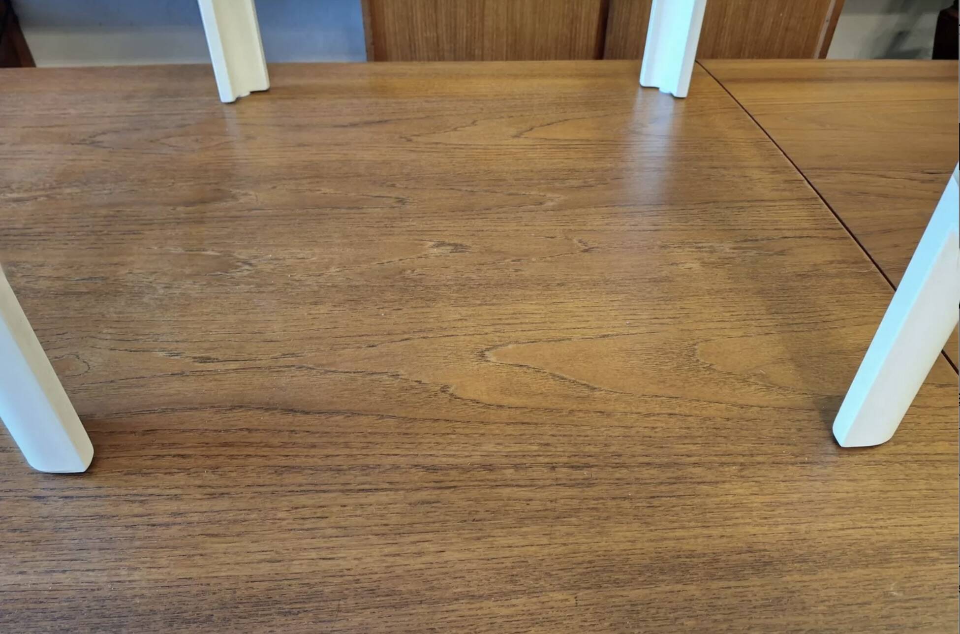 Coffee table in white lacquered wood with glass top, 1960s