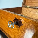 Historicism Box in Floral Ash Veneer and Rosewood, Austria, 1880s