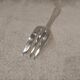 Silver-plated metal stew fork by Christofle silversmiths, Atlas model