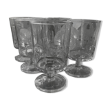 lot of vintage stemmed glasses from the 60s/70s