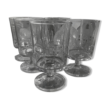 lot of vintage stemmed glasses from the 60s/70s