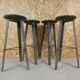 4 old vintage loft bistro stools