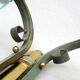 Pair of art deco lacquered metal, brass and glass wall lights