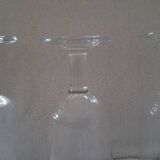 3 old big glasses thick blown with the mouth