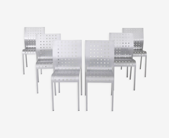 Lot de 6 chaises Mirandolina N°2068 par Pietro Arosio édition Zanotta 1990s