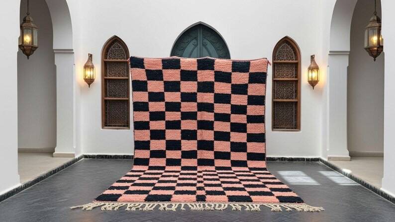 Authentic traditional handmade Berber rug size 150/250 cm