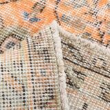 7x10 Pumpink Orange Large Vintage Rug 204x296Cm