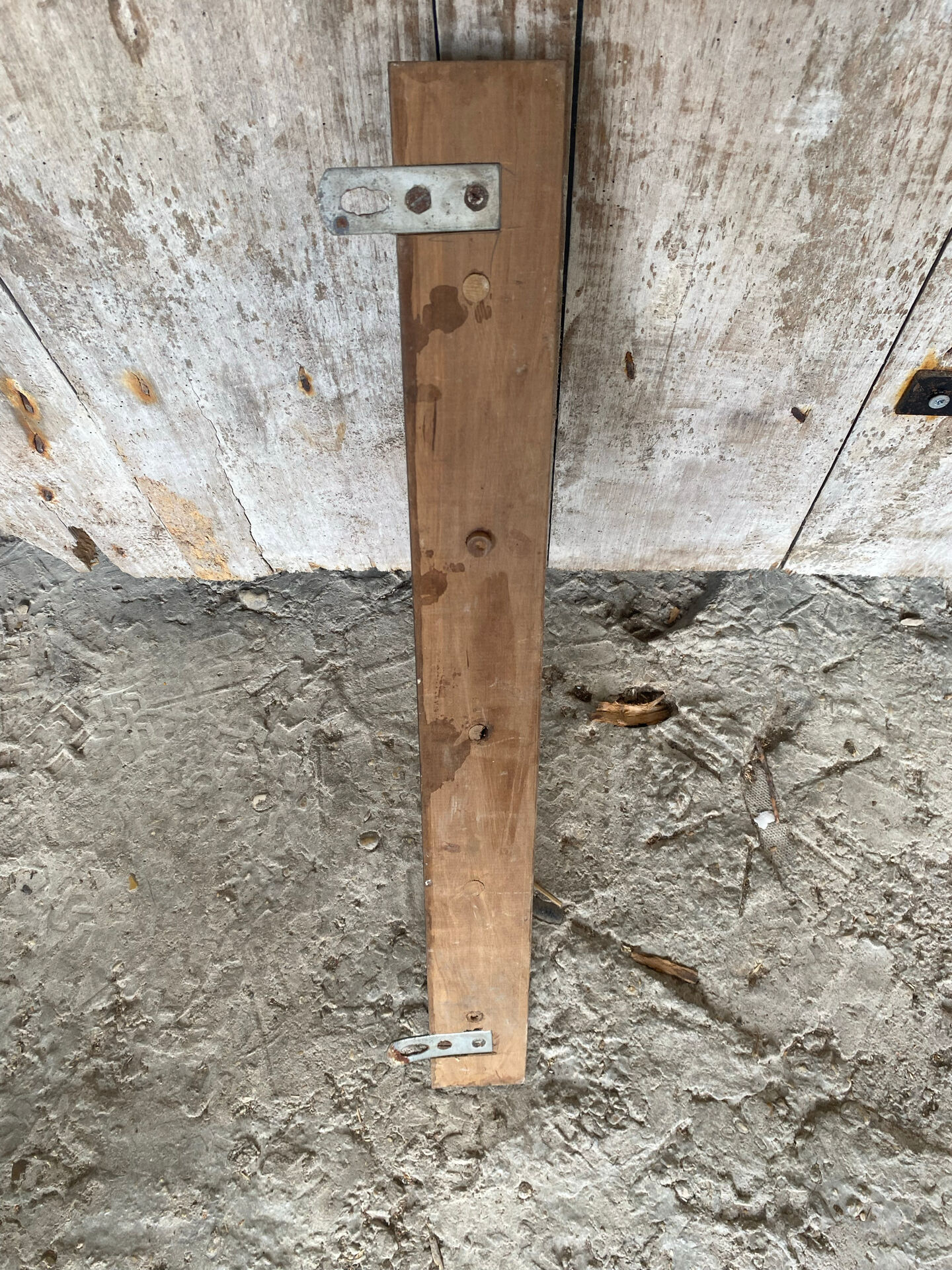 Vintage Wall Coat Rack x5 Wooden 1960s #E428