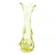 Vase postmoderne, verre jaune, Pologne, années 1970
