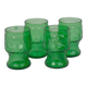 Verres en verre moulé x4
