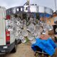 4 Suspensions Vintage Chrome et Pampilles