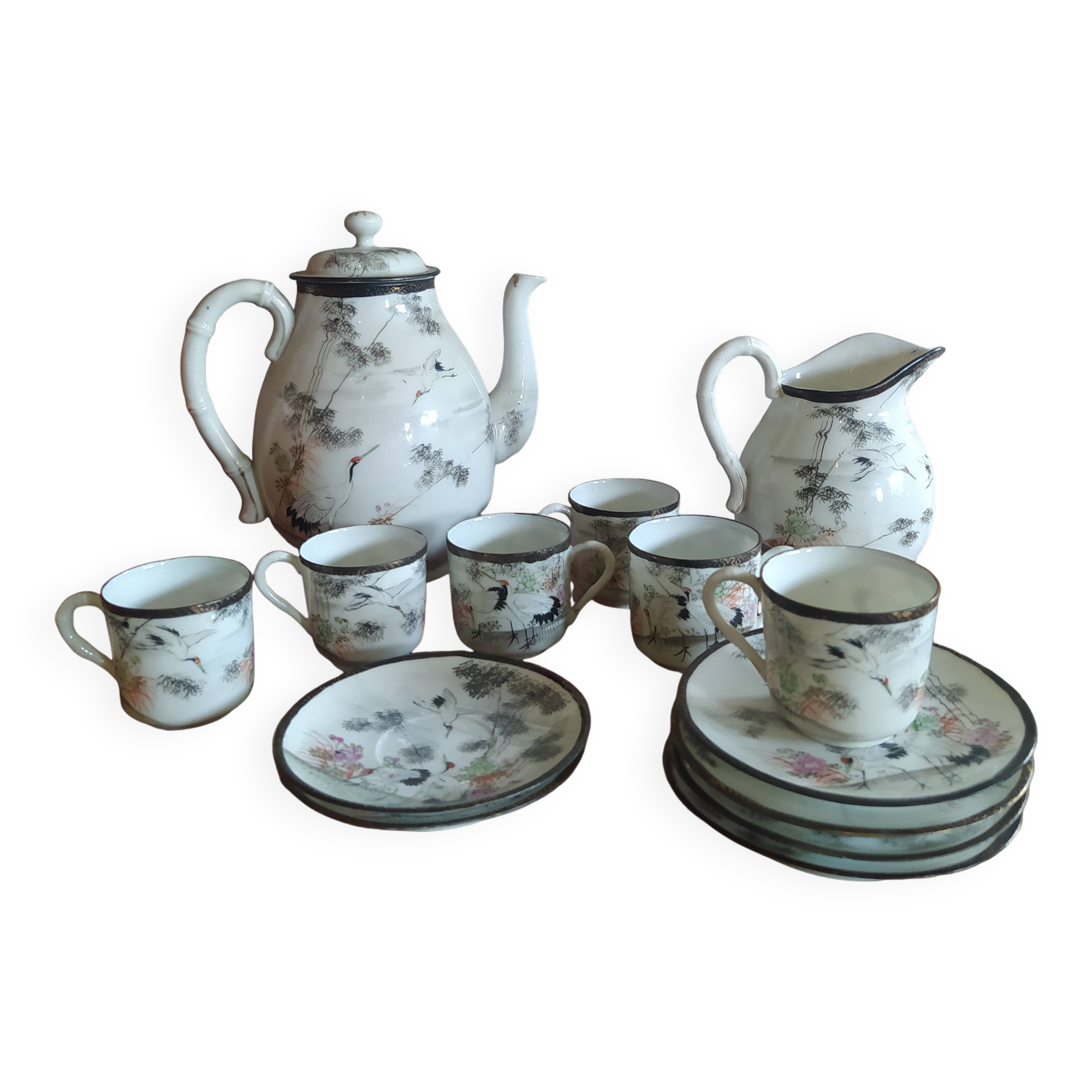 Kutani porcelain coffee service from Japan, early 19th century