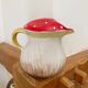 Vintage mushroom barbotine carafe