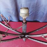 Art Deco wrought iron wall lamp