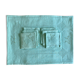 Old tablecloth and its 8 embroidered napkins "la malabar LS" - green - 150x170 cm - linen thread