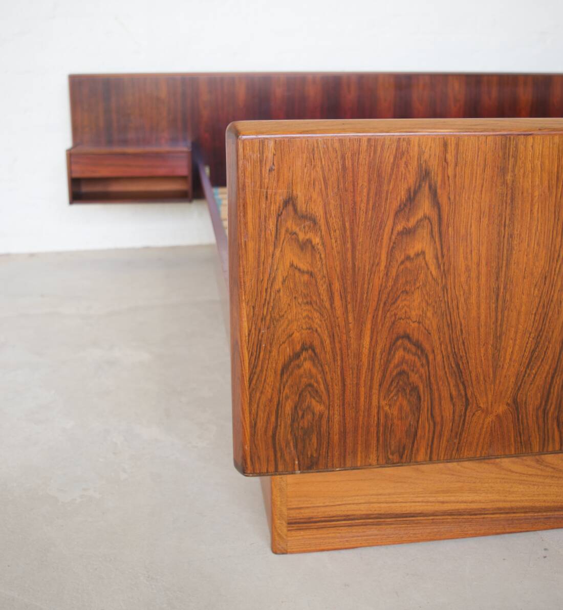 Danish Rosewood Bed By Sannemans, 1970s.