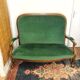 Banquette en velours vert