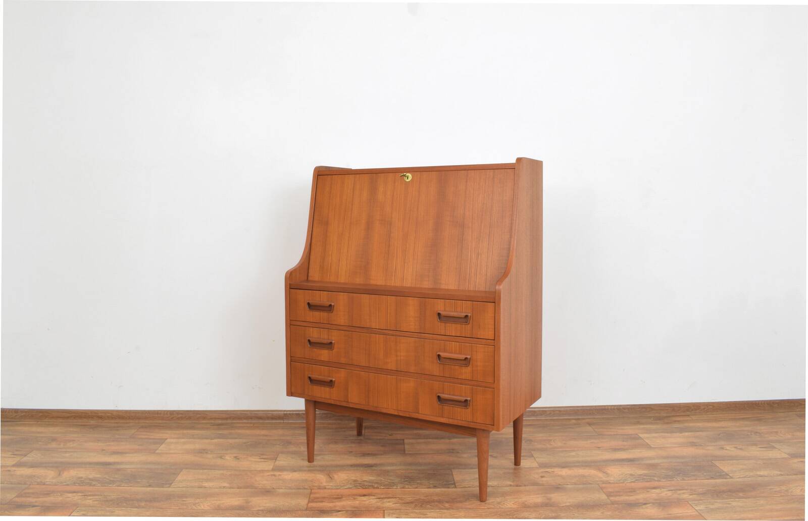 Mid-Century Danish Teak Secretary by Gunnar Nielsen for Tibergaard, 1960s.