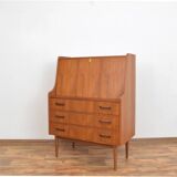 Mid-Century Danish Teak Secretary by Gunnar Nielsen for Tibergaard, 1960s.