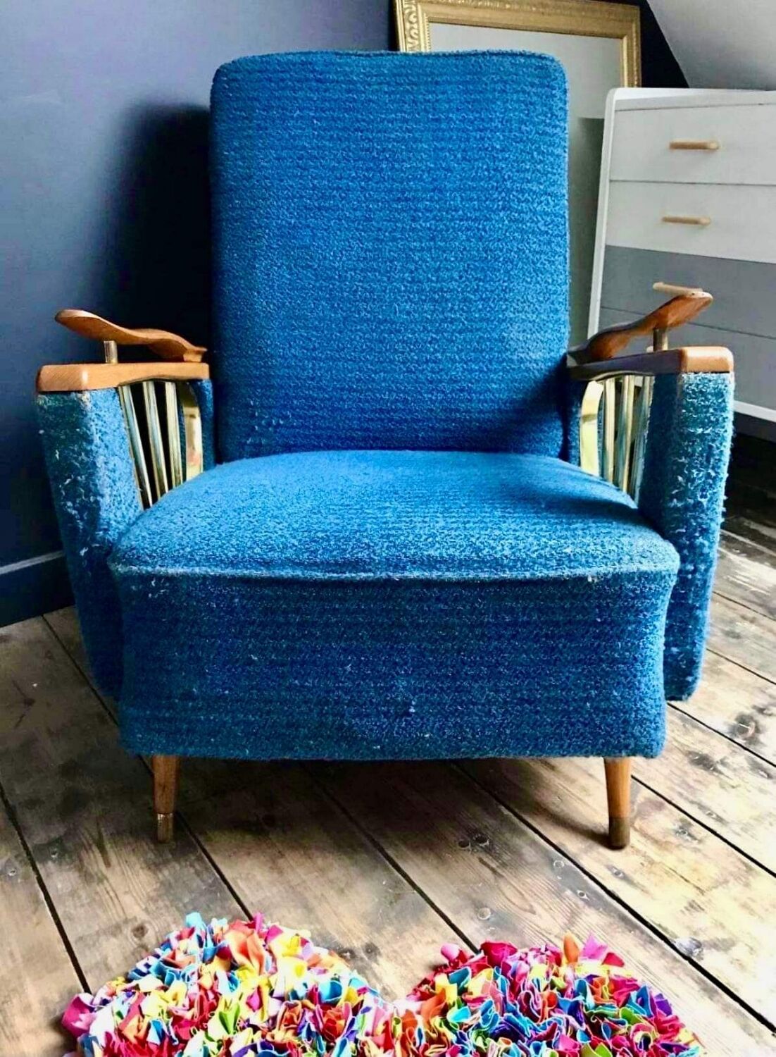 Fauteuil vintage, meuble siège ancien