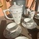 Frélon Frères porcelain service - 12 cups + coffee pot + milk jug F