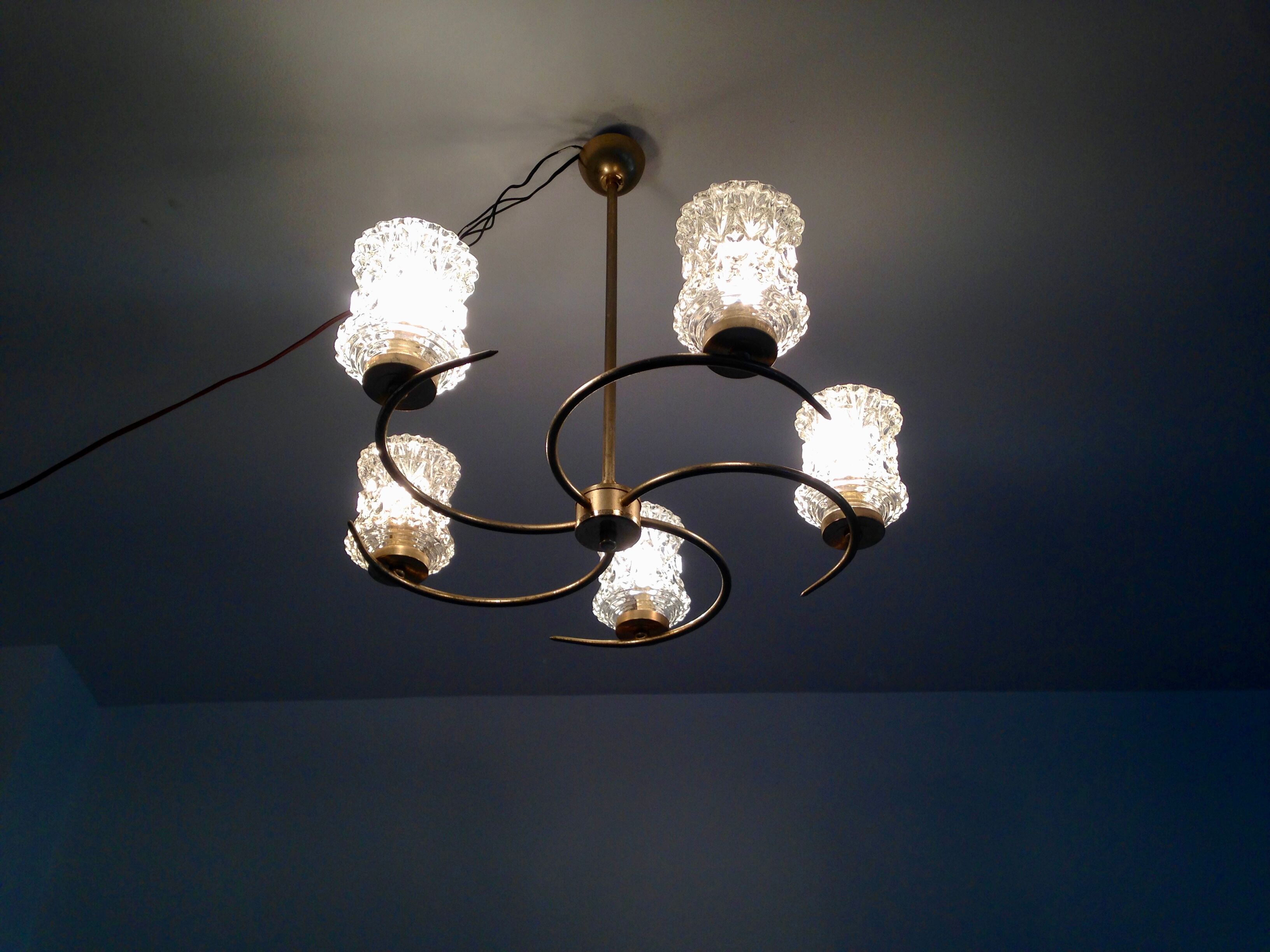 Spiral chandelier 5 lights