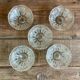 5 coupelles en verre ciselé vintage