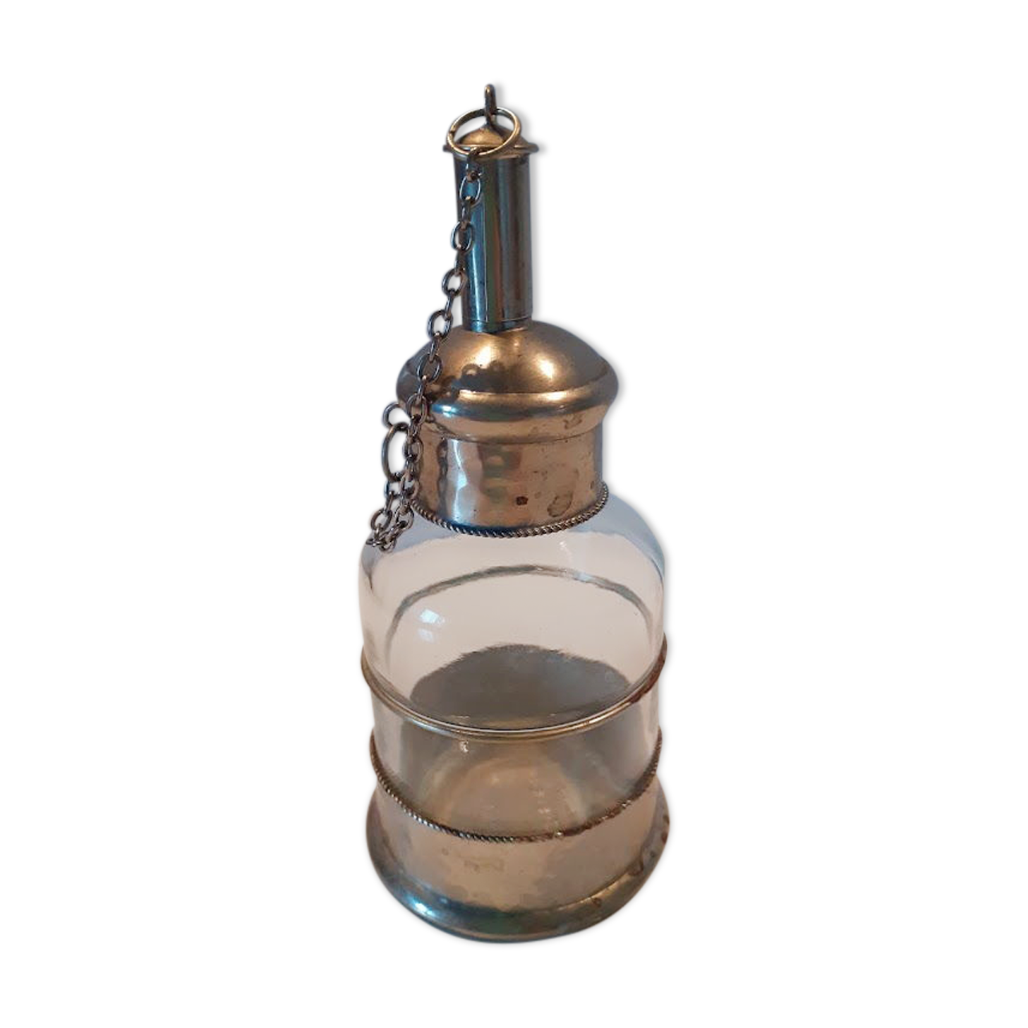 Glass and metal sugar sprinkler