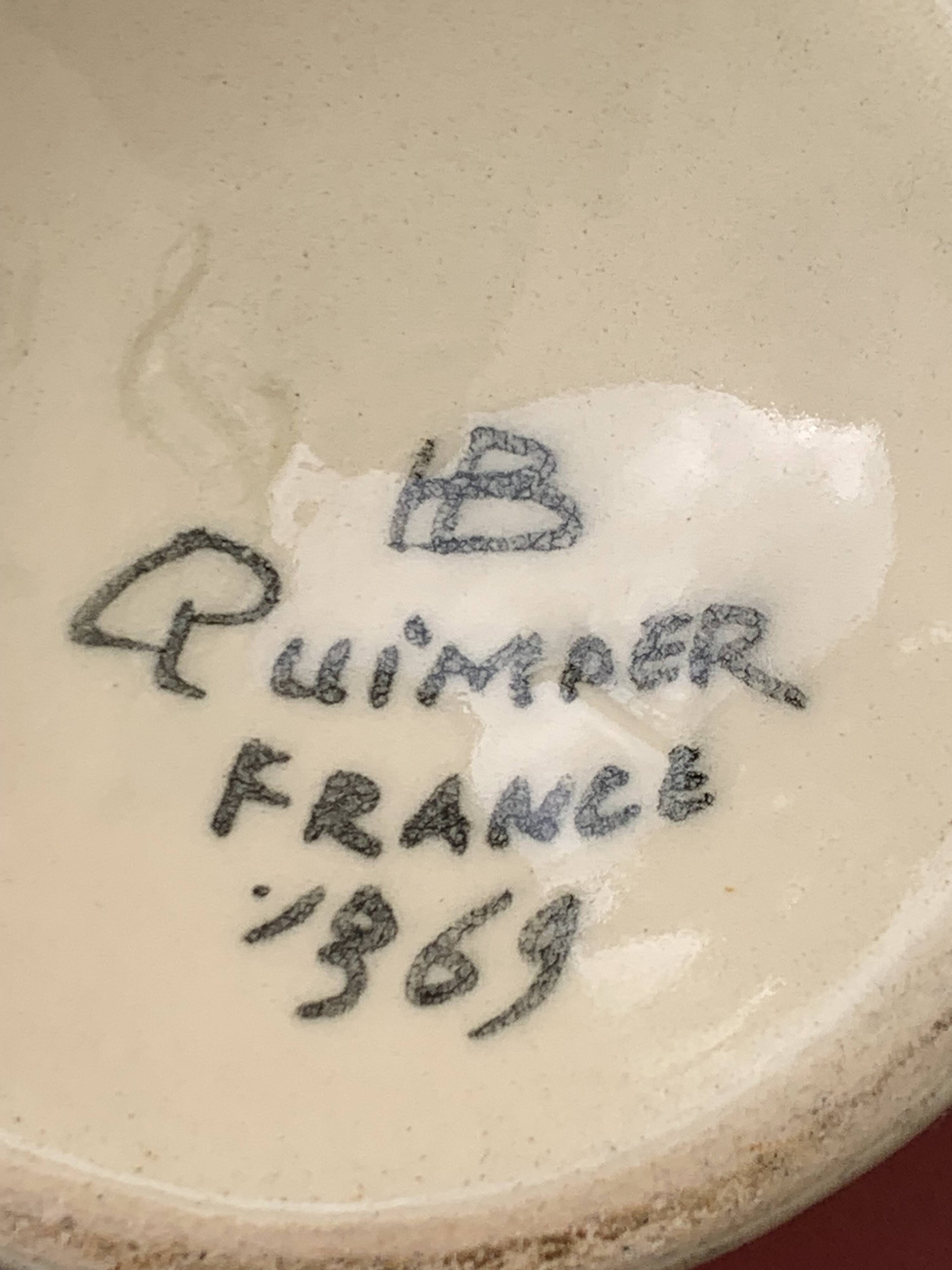 Vintage pitcher Henriot Quimper