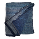 Blue ethnic hand-woven plaid
