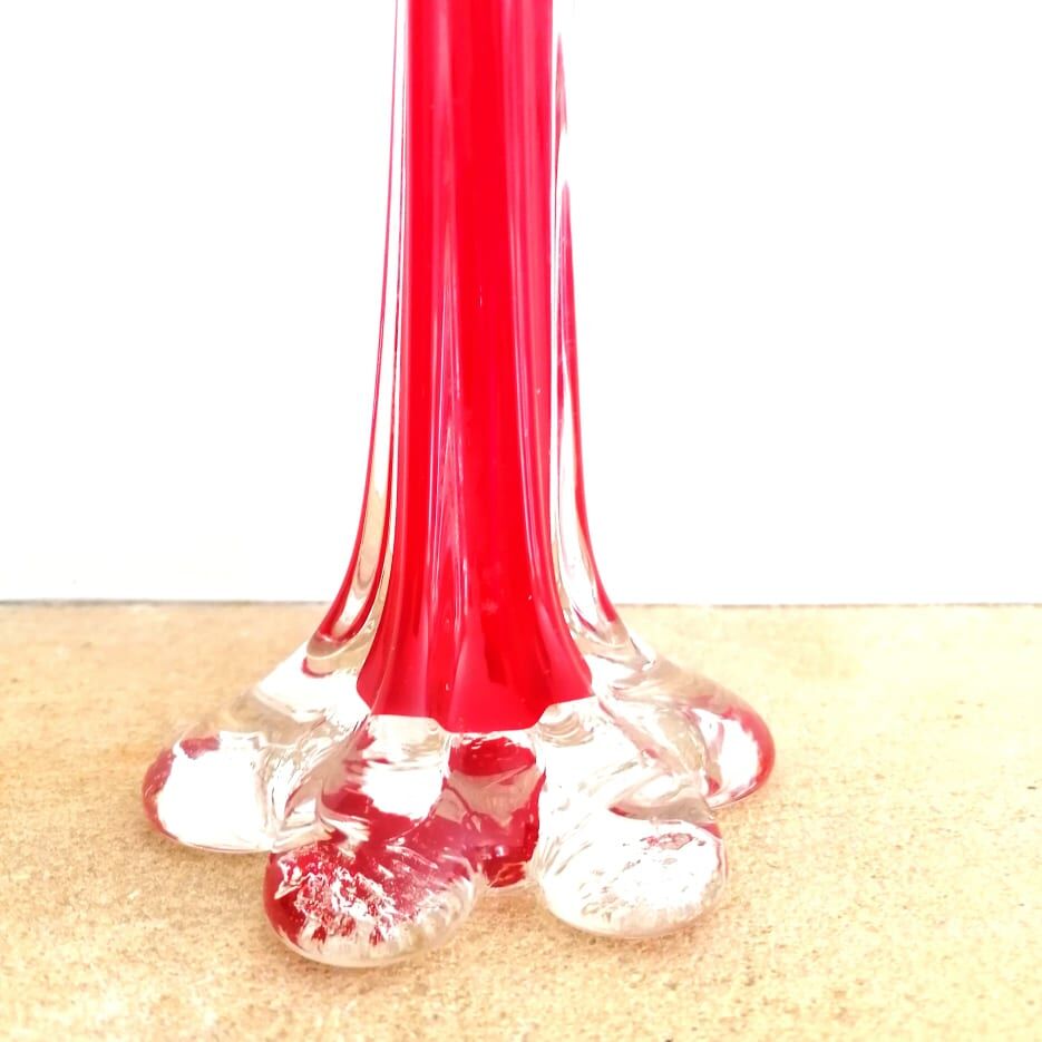 Red Soliflore Murano style, circa 1970