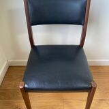 Scandinavian chair made of wood and skai