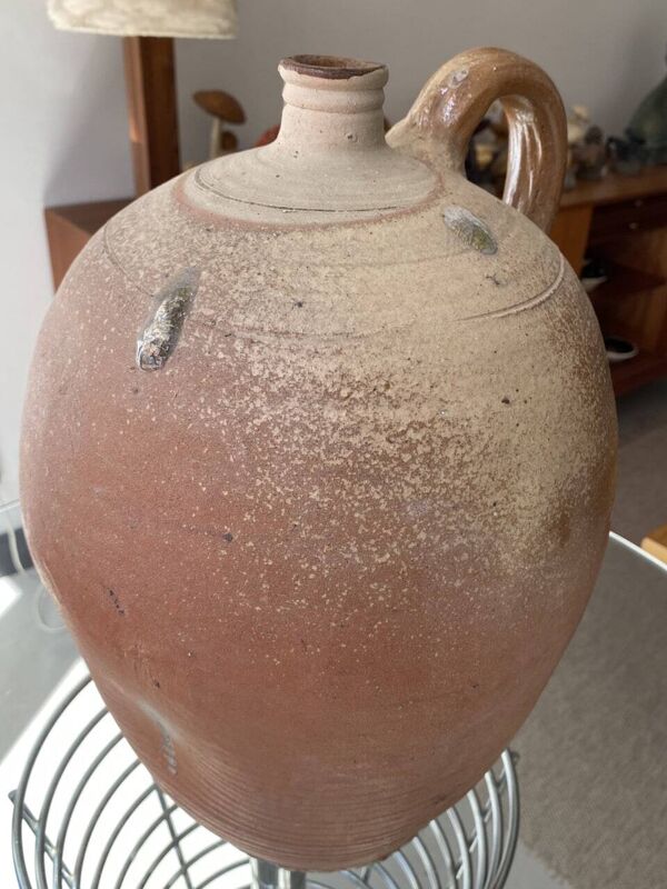 Vase jarre ancienne en grès émaillé