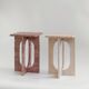 Table d'appoint Bond en travertin rouge