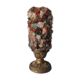 Table lamp gilded wood and stones