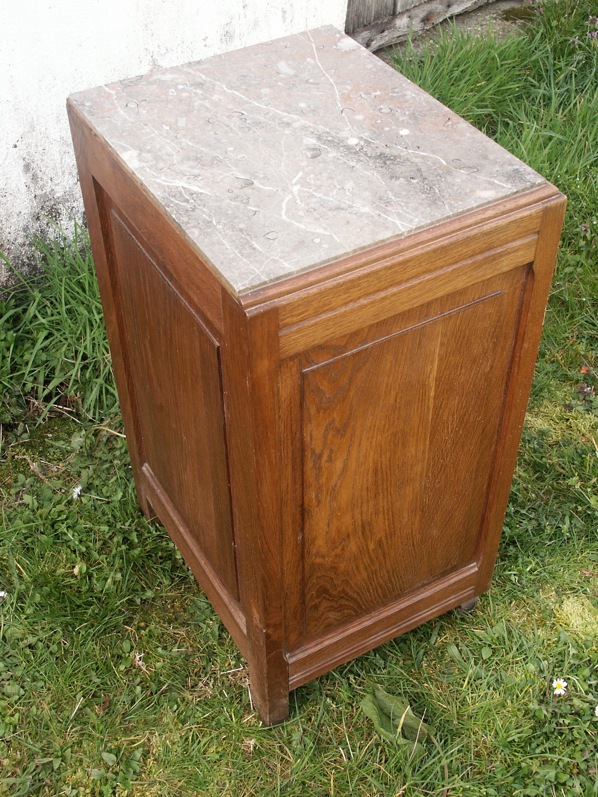 30s bedside table/ marble top