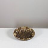 Vide-poches en laiton de style brutaliste vintage du milieu du siècle