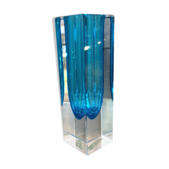 Vase soliflore en verre de murano venise turquoise