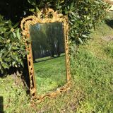 Miroir en bronze début XXème, style rocaille