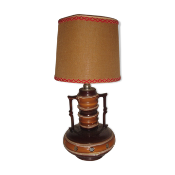 1970 enamelled ceramic seventies lamp